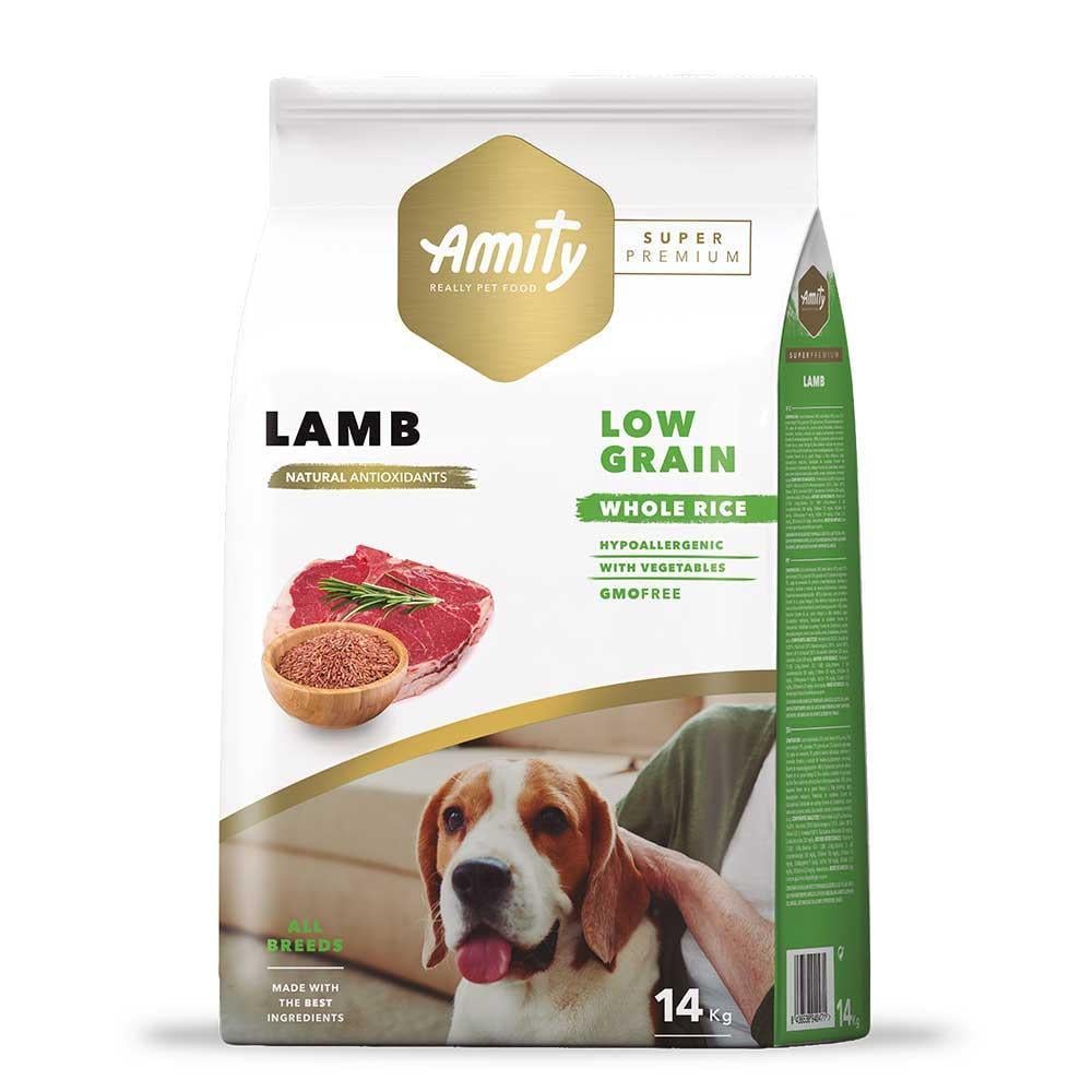 Корм сухий Amity Super Premium Lamb з ягнятком для дорослих собак 14 кг (8436538949580)