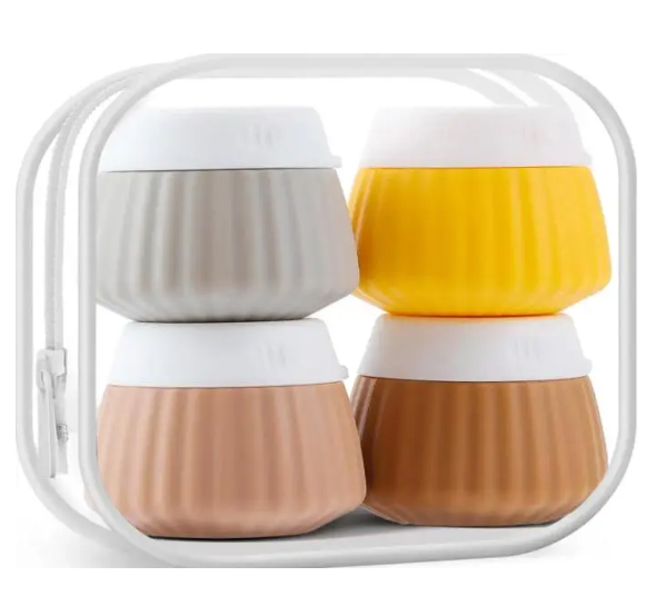 Набор банок для путешествий GDragon Home силиконовый 4 шт. Бежевый (113_4_0_1)