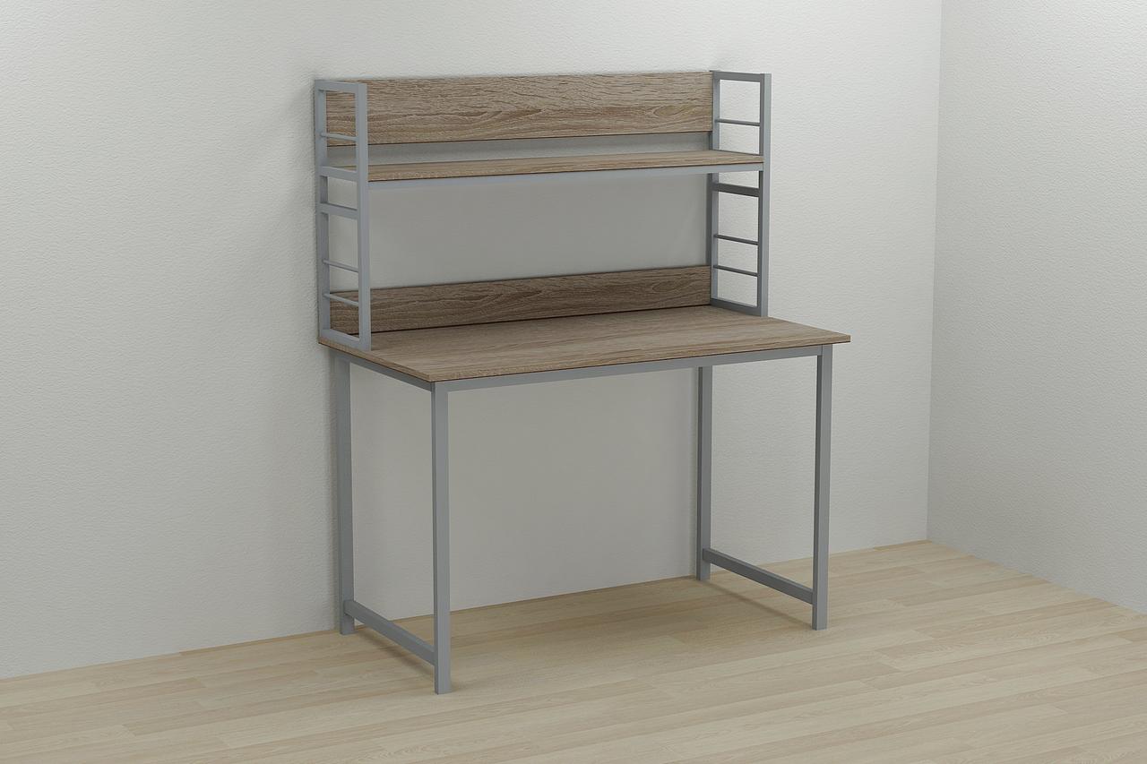 Надстройка для стола Ferrum-decor Линкольн ДСП 60x100x28 см Серый/Сонома Трюфель (LIN0019)
