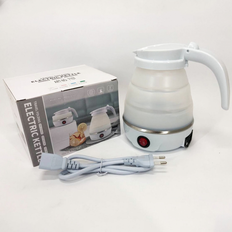 Электрочайник Travel Folding складной 500 мл 600 Вт White (tf5862) - фото 12 Электрочайник Travel Folding складной 500 мл 600 Вт White (tf5862) - фото 12