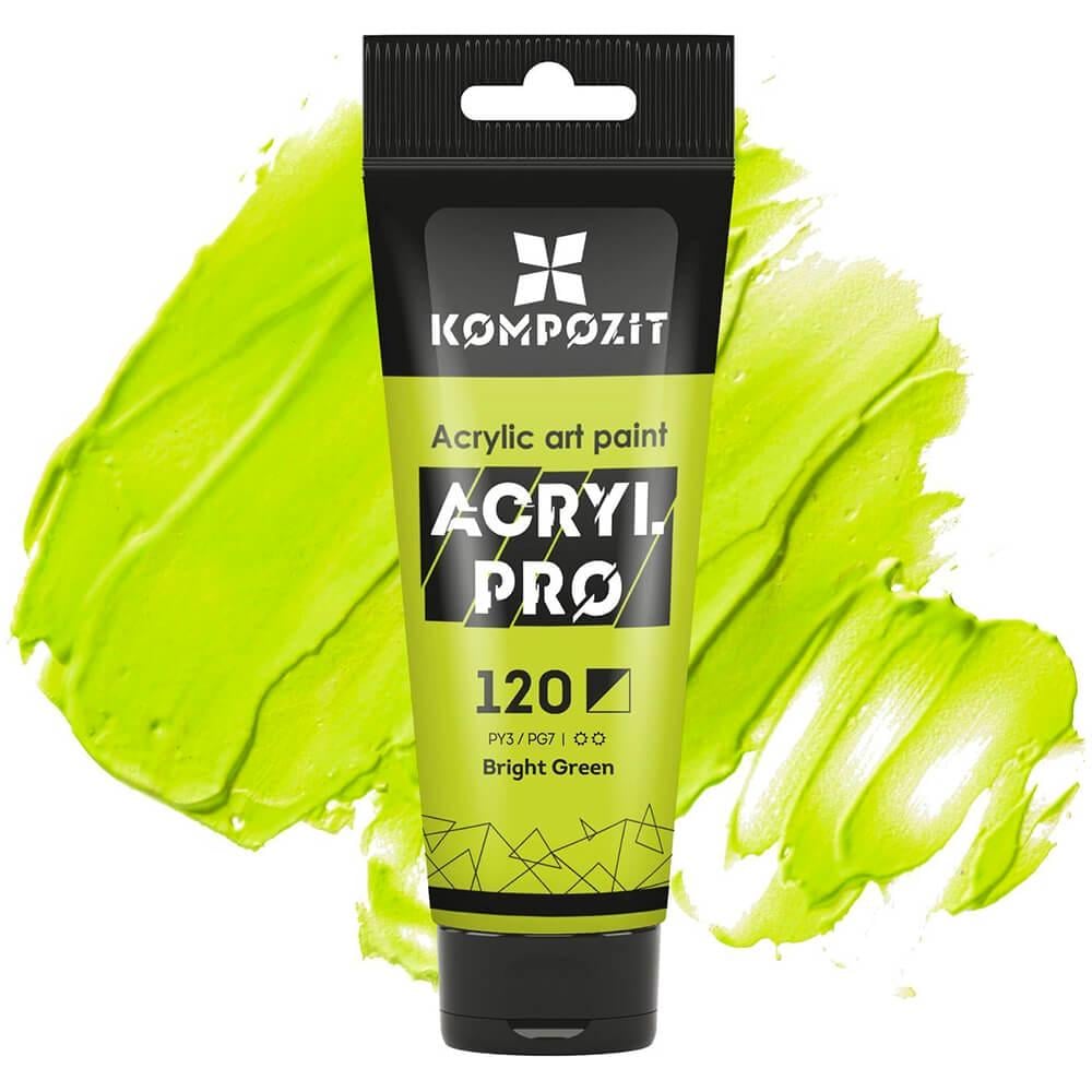 Акрилова фарба ART Kompozit 120 75 мл Яскраво-зелений (59120) - фото 1 Акрилова фарба ART Kompozit 120 75 мл Яскраво-зелений (59120) - фото 1