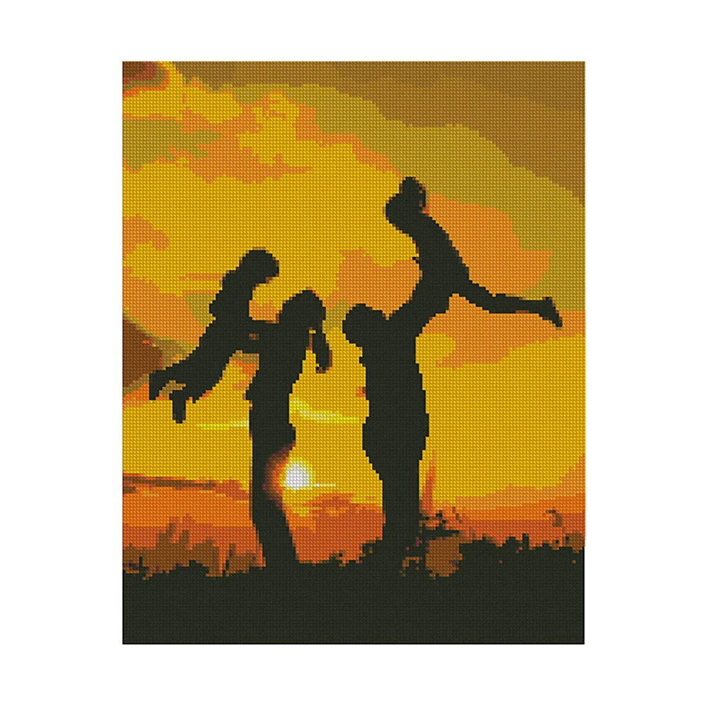 Алмазная мозаика Strateg Люди Семейное счастье 40х50 см холст на подрамнике (FA40806-mt)