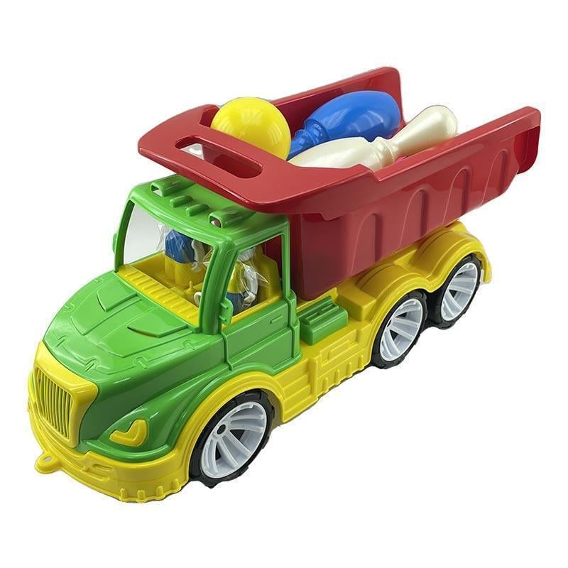 Машинка Самосвал Mati с кеглями Бамсик 009/11 Green/Red (2786537591)