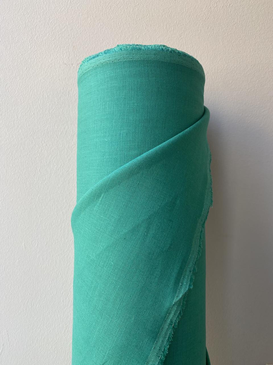 Тканина костюмна LINEN PLUS 100% льон 143 см 1788 Зелений - фото 1 Тканина костюмна LINEN PLUS 100% льон 143 см 1788 Зелений - фото 1