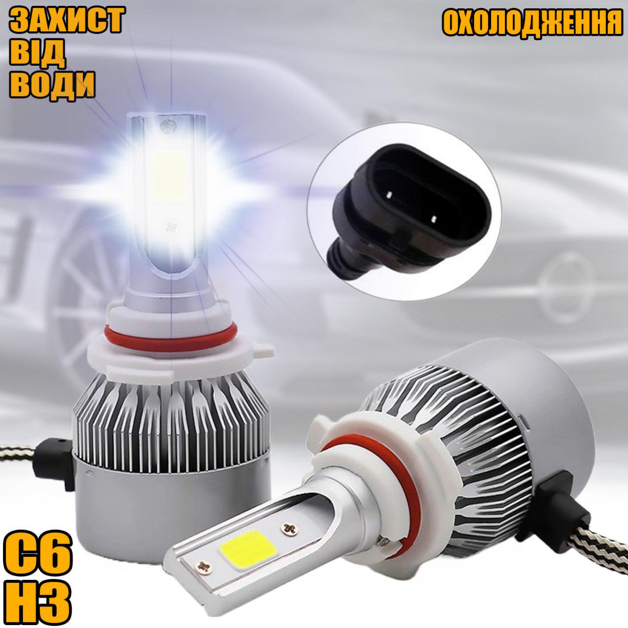 ᐉ Комплект автомобильных ламп Turbo Led C6-H3-36W-3800LM с активным  охлаждением (92f58728)