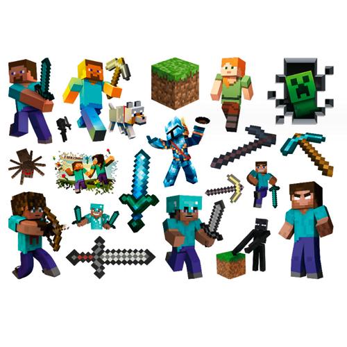 Детские татуировки Minecraft Tattoo Set
