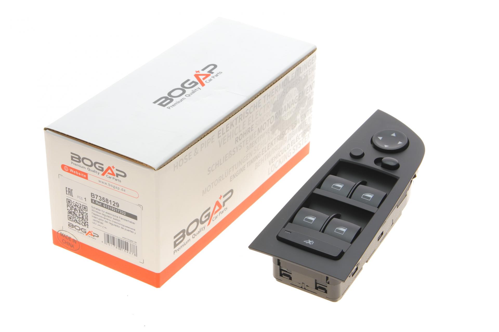 Кнопка стеклоподъемника BOGAP L BMW 3 E90 04-11 M47/N43/N45/N46/N47/N52/N53/N57 блок (B7358129)