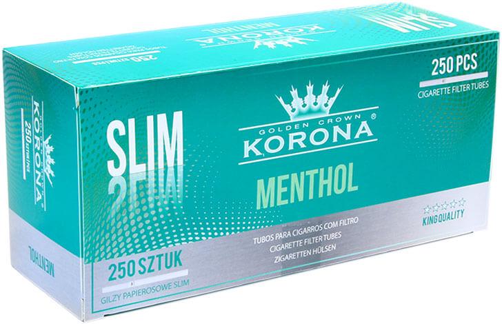 Гильзы для набивки сигарет табаком Korona Golden Crown Menthol 250 шт.