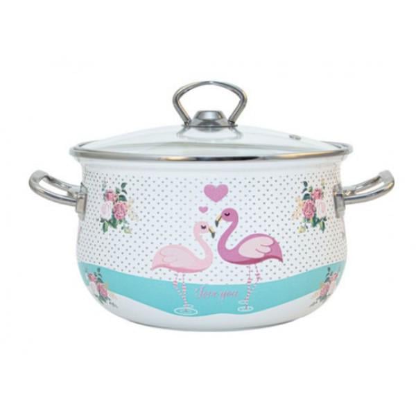 Каструля INFINITY SD-1377 Love Flamingo 20 см 3,7 л (80019)