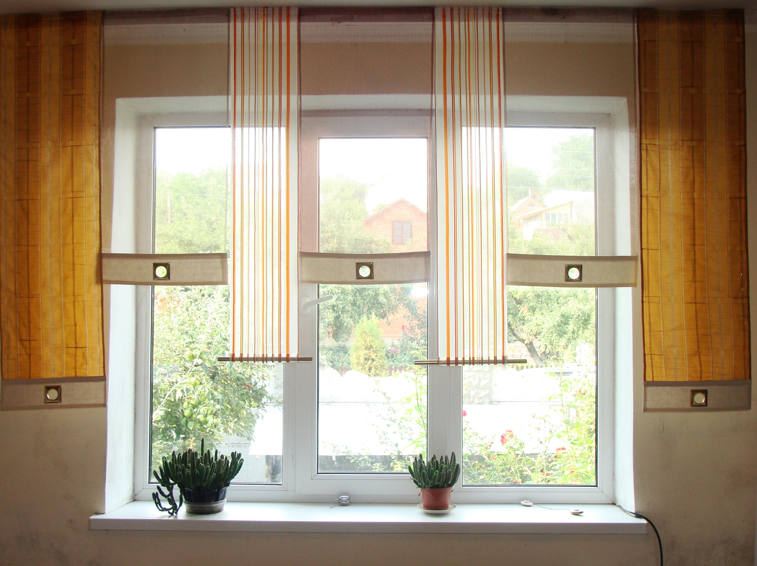 Комплект панельных занавесок Firanka Полоски 7 шт. карниз 240 см Оранжевый с бежевым (11_4п) - фото 3 Комплект панельных занавесок Firanka Полоски 7 шт. карниз 240 см Оранжевый с бежевым (11_4п) - фото 3