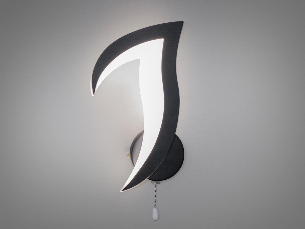 Настінний світильник світлодіодний 8146-1BK-LS 13W Чорний (2516156060) - фото 2 Настінний світильник світлодіодний 8146-1BK-LS 13W Чорний (2516156060) - фото 2