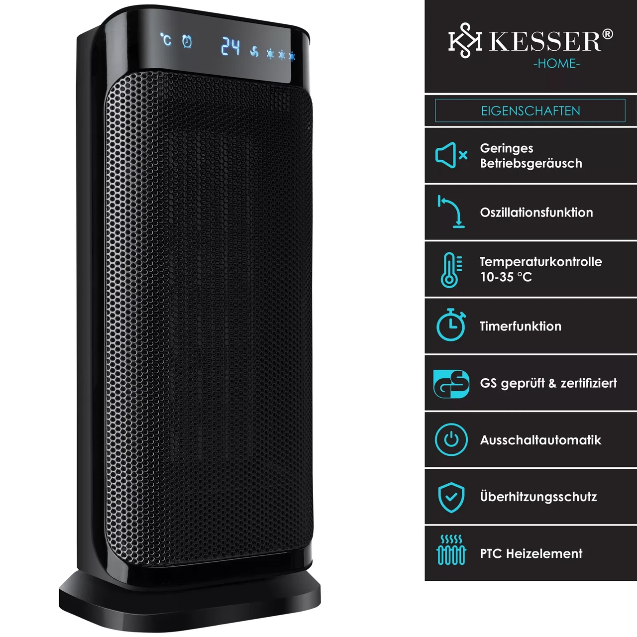 Тепловентилятор побутовий KESSER 2000 Вт - фото 8 Тепловентилятор побутовий KESSER 2000 Вт - фото 8