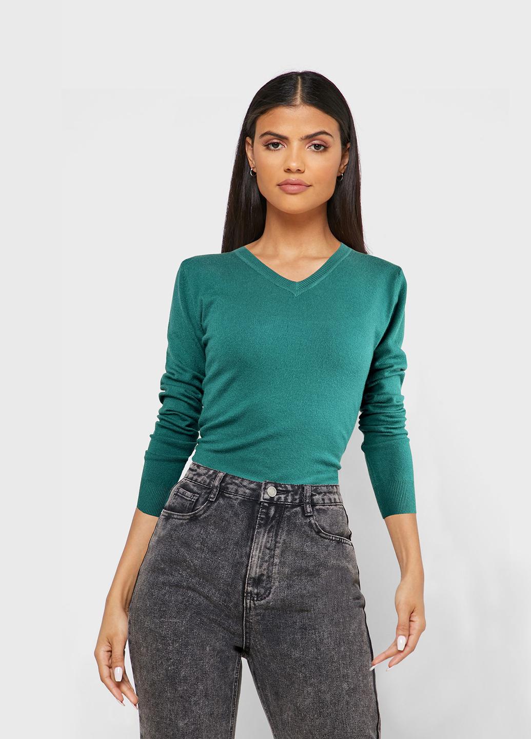 Пуловер Moni&Co L-XL Изумрудный жіночий (2122b48)