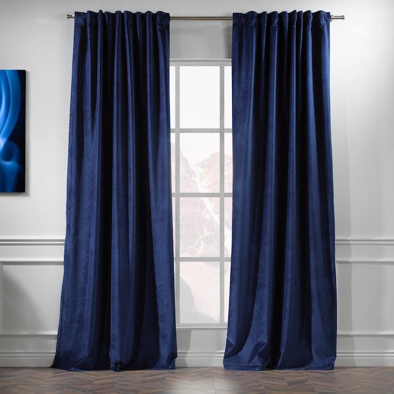 Комплект штор Бархат Academy Gardin Элит 300х250 см 2 шт. Темно-синий