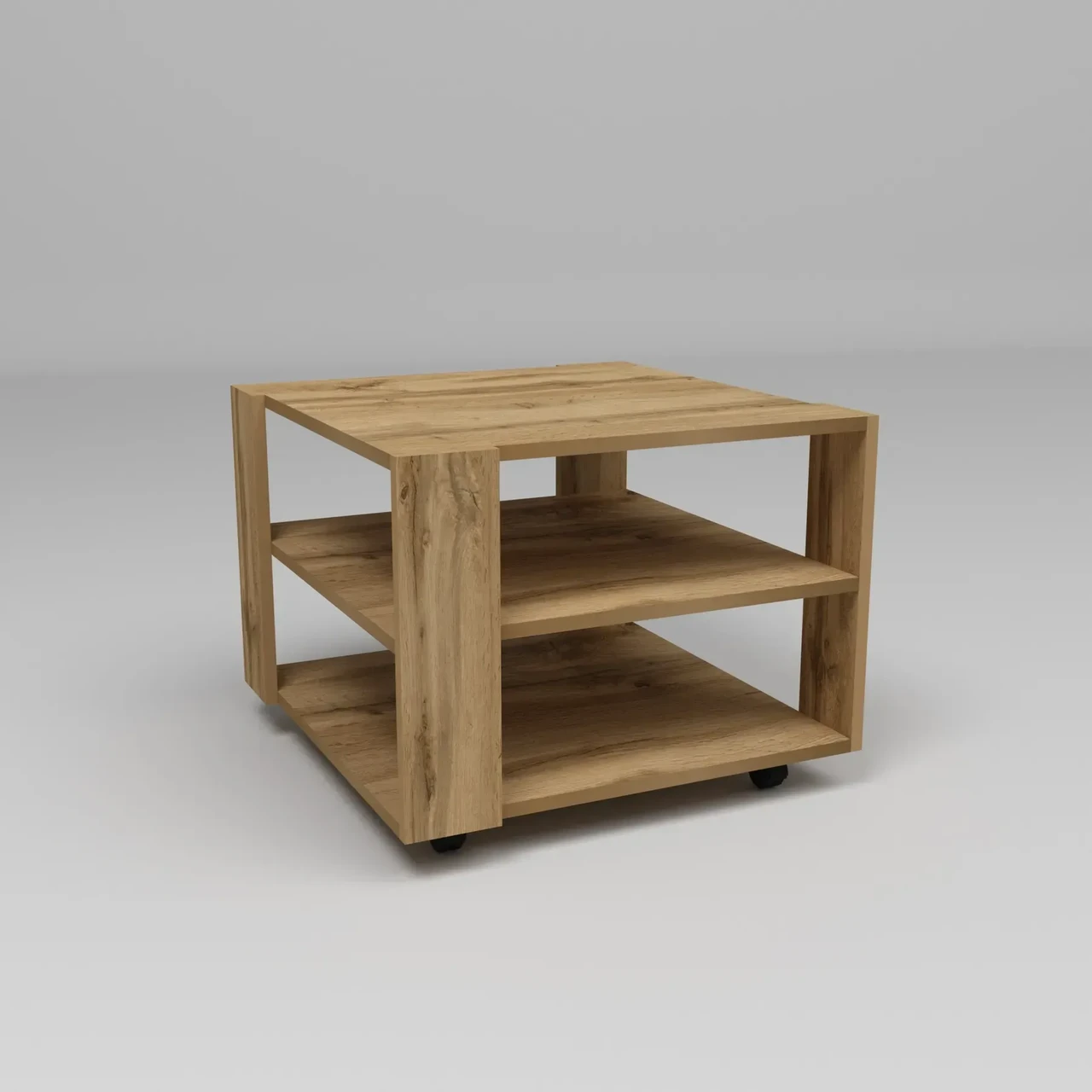 Стол журнальный на колесиках Kontinent Kvant №4 60х60х45 см Дуб Аппалачи (52489547) - фото 3 Стол журнальный на колесиках Kontinent Kvant №4 60х60х45 см Дуб Аппалачи (52489547) - фото 3