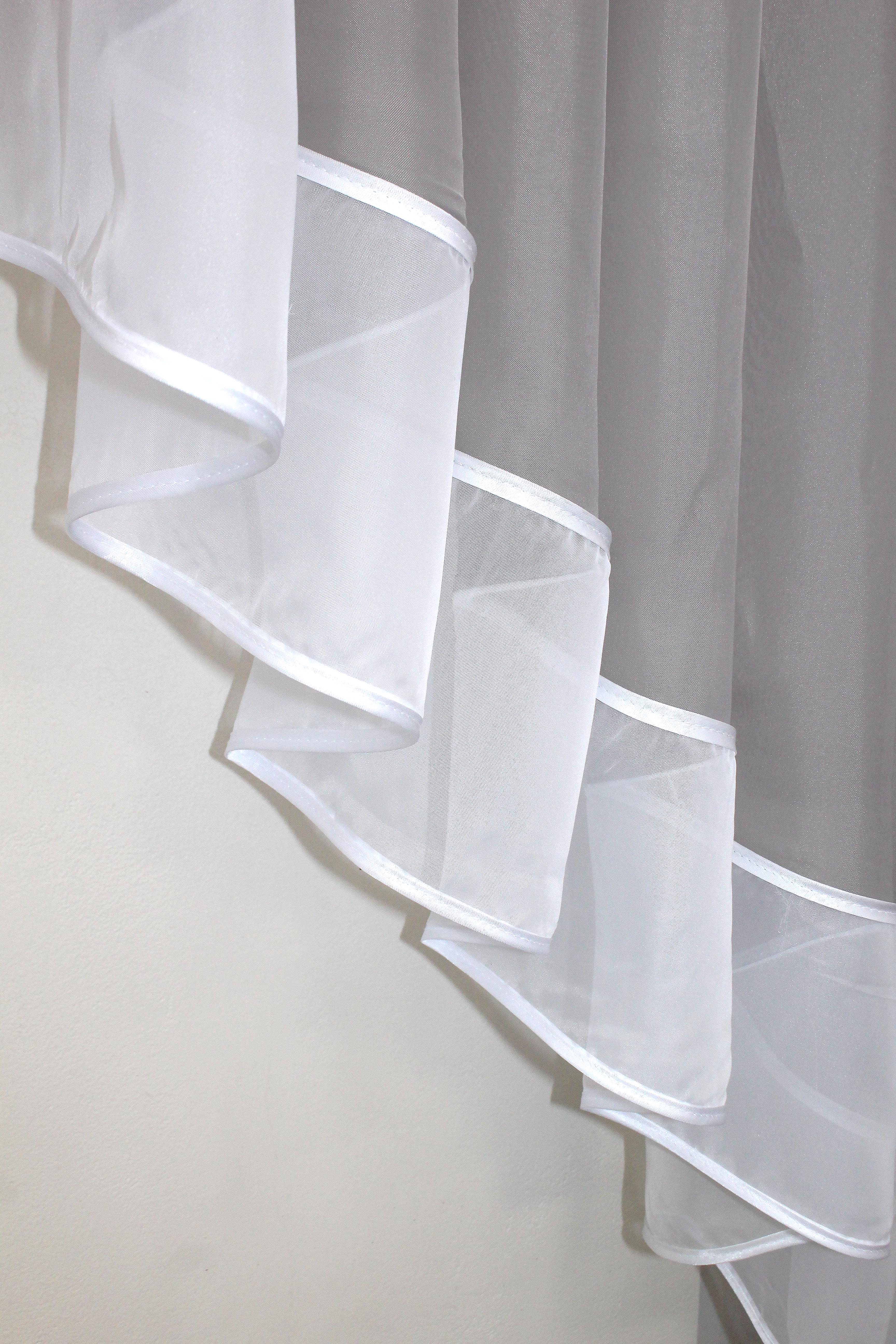 Занавеска кухонная VR-Textil № 023к 150х150 см Серый/Белый (50-535) - фото 5 Занавеска кухонная VR-Textil № 023к 150х150 см Серый/Белый (50-535) - фото 5