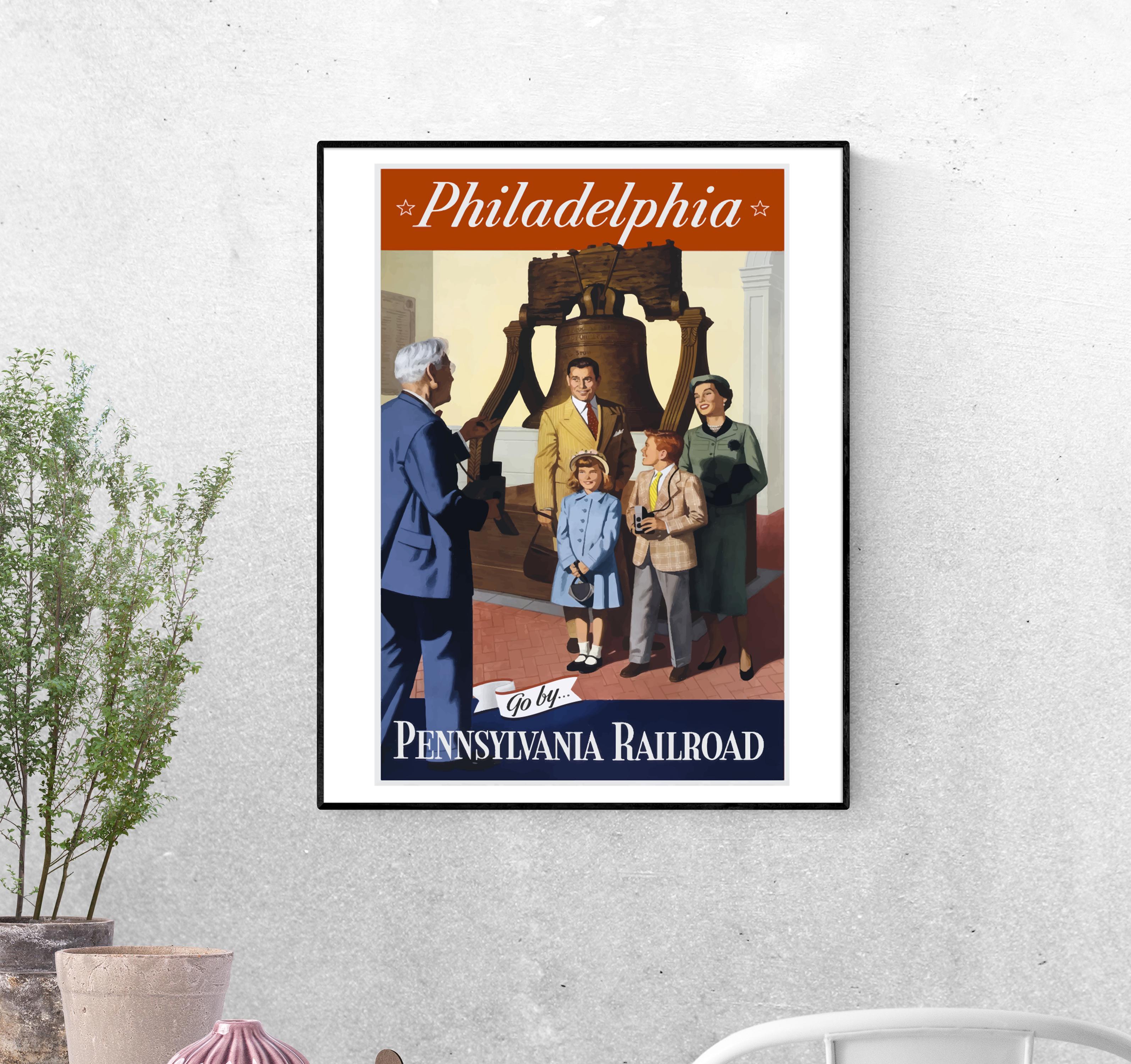 Тревел-постер Филадельфия люди на экскурсии формат А-5