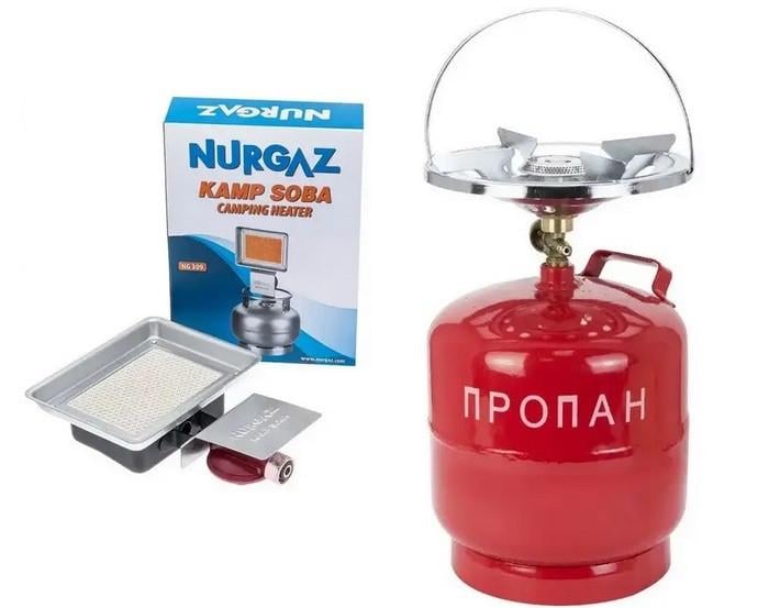 Газовая горелка Nurgaz N-309 8 л и горелка керамическая (1958654505)