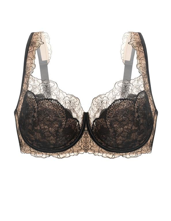 Бюстгальтер женский Gracija-Rim 75Е Черный/Кофе с молоком (10473)
