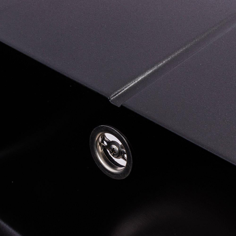 Мийка гранітна Valeso 6550 CRIPTA/змішувач Q411MB/сифон Чорний - фото 7