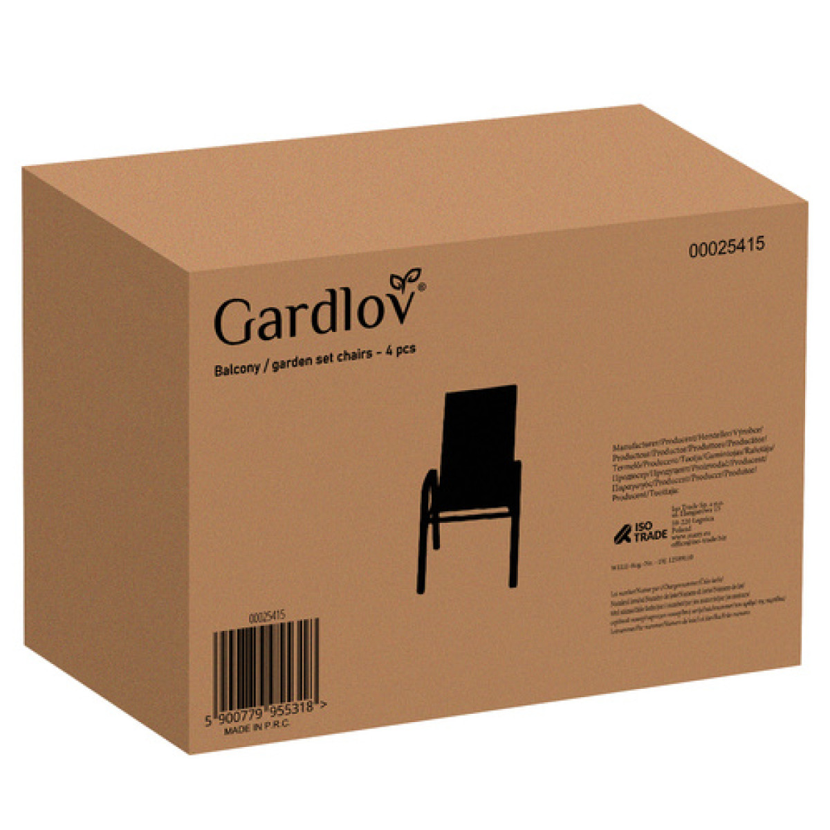 Набор садовых стульев Gardlov 25415 4 шт. (25415) - фото 8