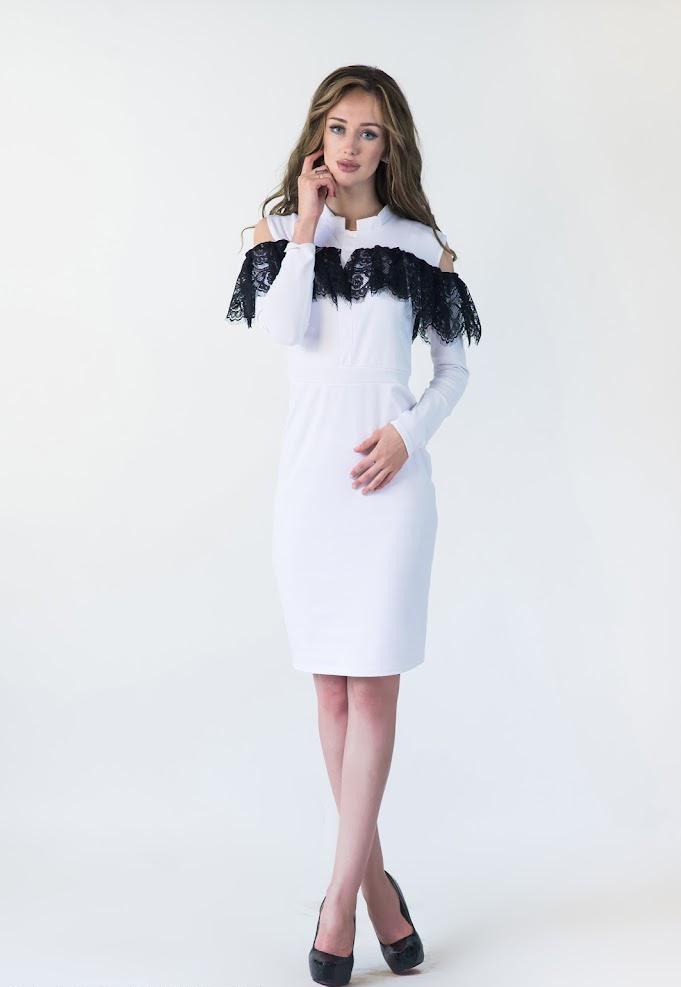 Платье женское Podium Elita 21162-WHITE L Белый
