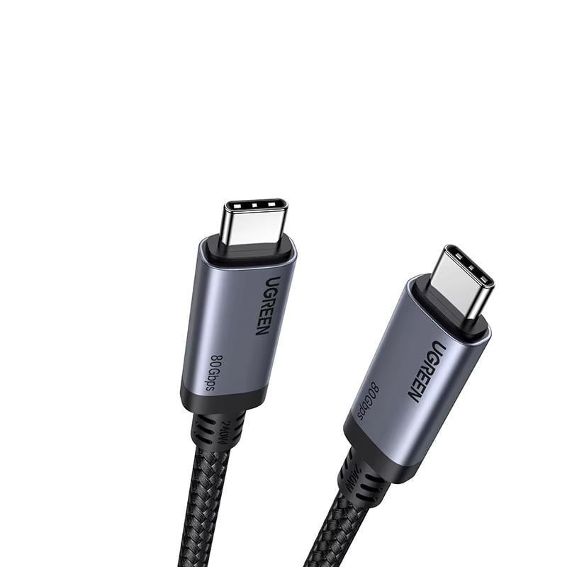 кабель UGREEN GEN4 USB-C PD 3. 1 Thunderbolt 4 а240W 80 Gbps Black (88736)