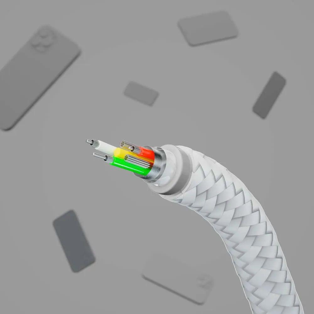 Кабель Belkin USB-C-USB-C в нейлоновому обплетенні 2 м Білий (616427) - фото 7 Кабель Belkin USB-C-USB-C в нейлоновому обплетенні 2 м Білий (616427) - фото 7