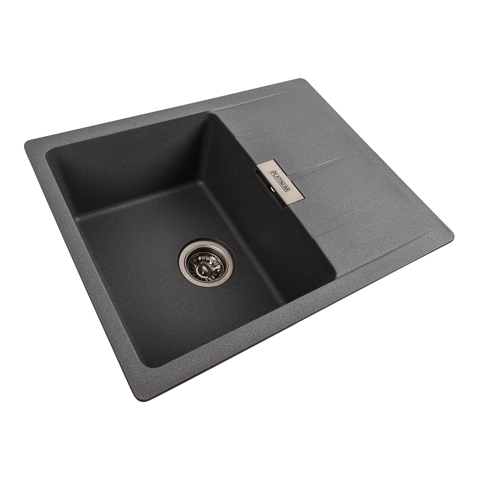 Мойка для кухни гранитная Platinum 6250 ZIRKONE матовая Серый муссон - фото 2 Мойка для кухни гранитная Platinum 6250 ZIRKONE матовая Серый муссон - фото 2
