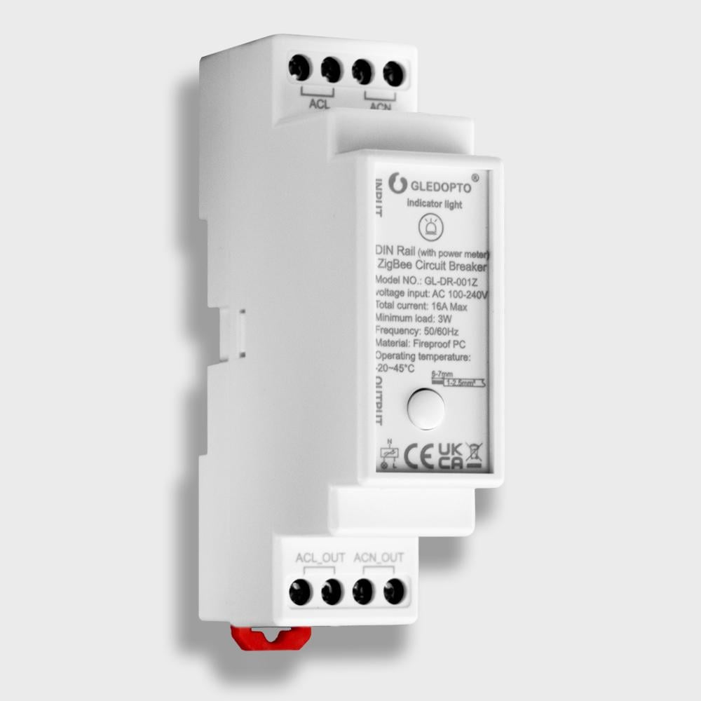 Реле Tuya smart з енергомоніторингом Gledopto Zigbee Реле Tuya smart з енергомоніторингом Gledopto Zigbee