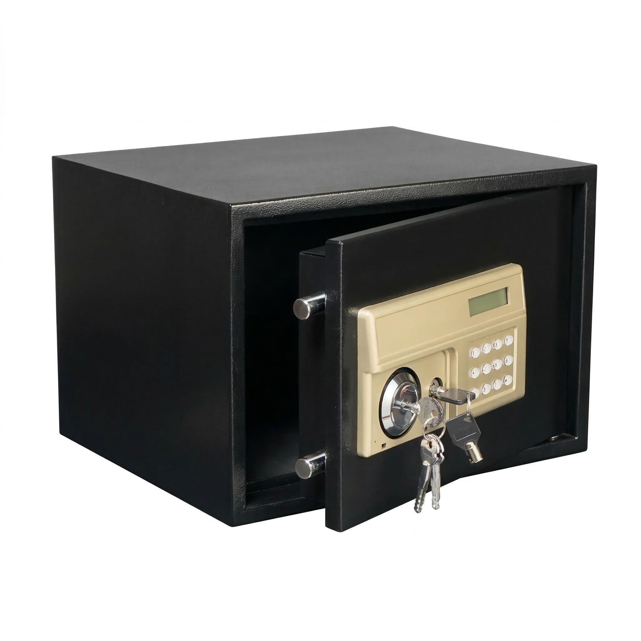 Сейф мебельный стальной Mzavod SP-250GE электронный 25х36х31 см с креплением и аварийным ключом Черный (147-17-3031260100008)