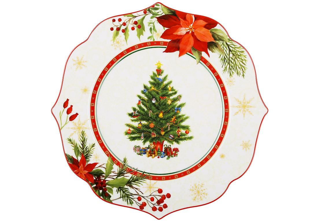 Тарелка фарфоровая BonaDi Christmas Story D 27,5х2 см (149-041)