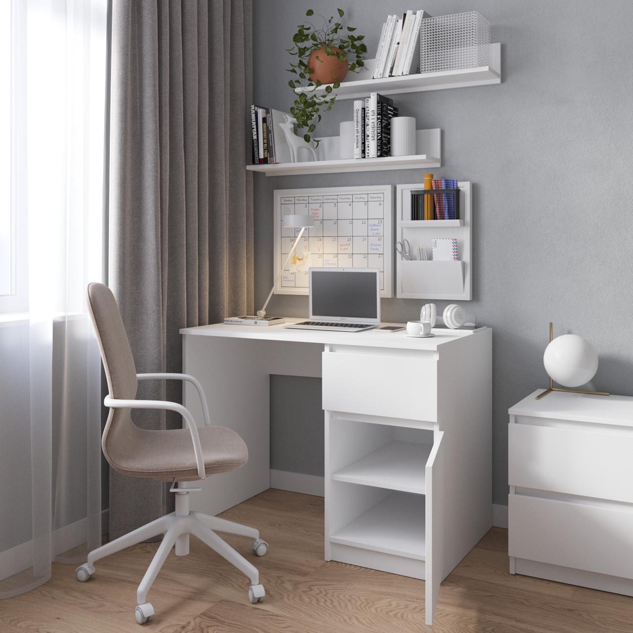 Стіл комп’ютерний з тумбою Вайс R-18 1000х600х755 мм Білий (30368901) - фото 2 Стіл комп’ютерний з тумбою Вайс R-18 1000х600х755 мм Білий (30368901) - фото 2