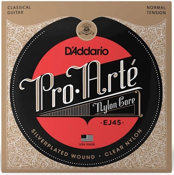 Струны D'Addario EJ45 Pro-Arte Normal Tension для классической гитары нейлон 28-43