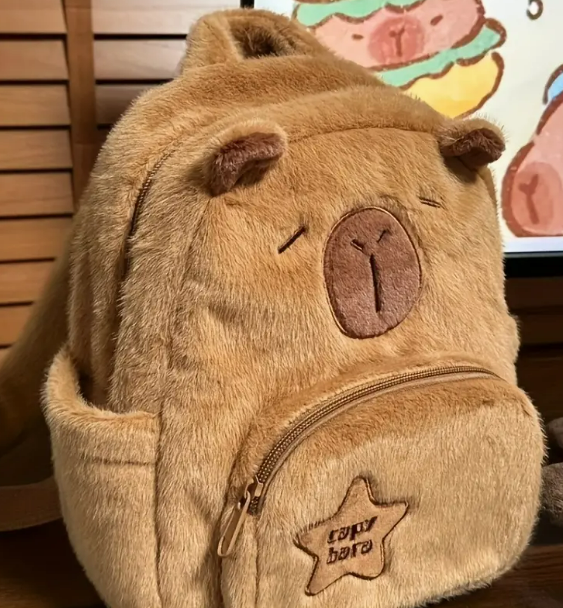 Мягкий плюшевый мини рюкзак Капибара (2496522239)