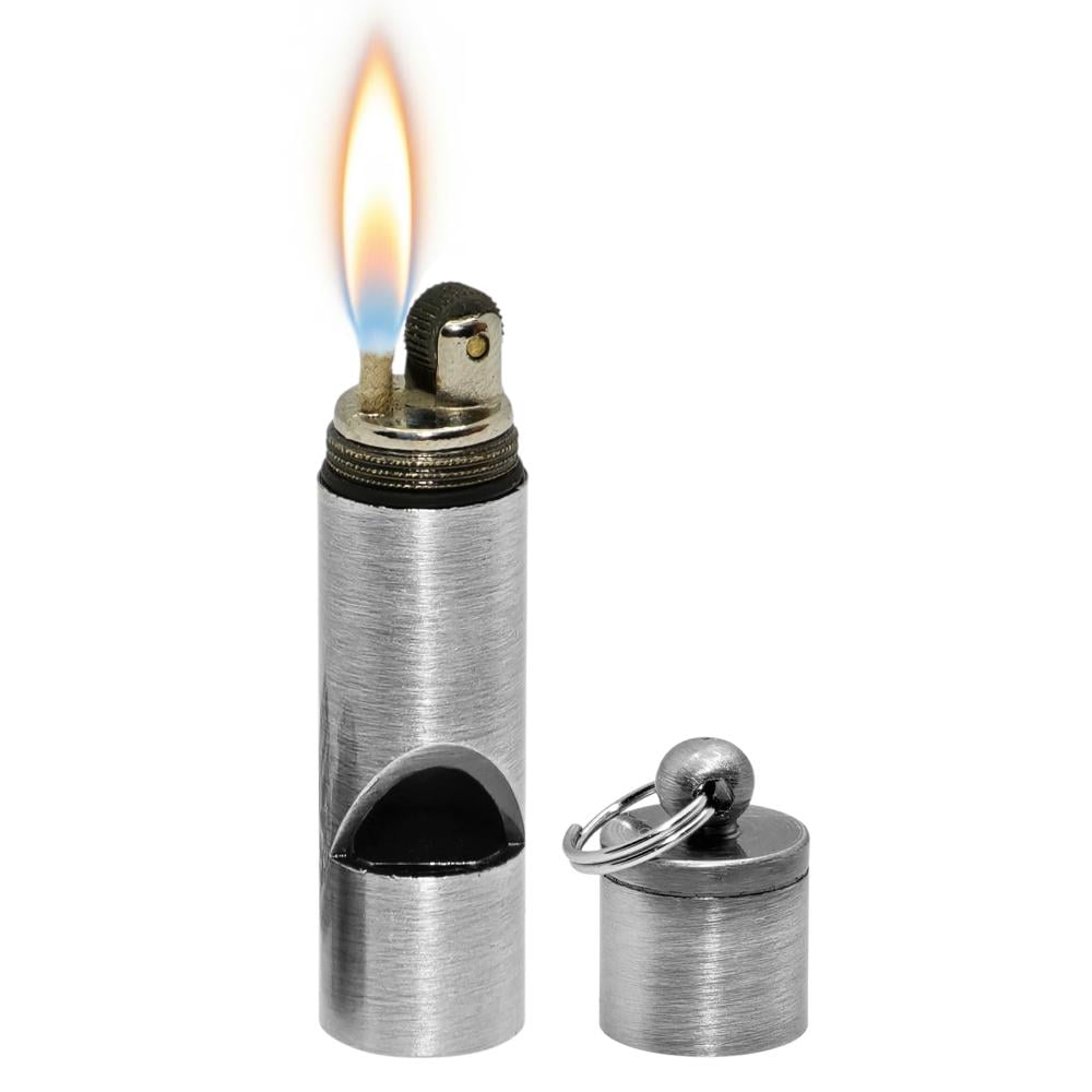 Запальничка капсула бензинова герметична брелок з свистком (ЗК-129-1)