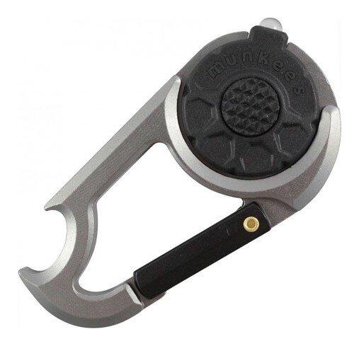 Брелок-фонарик Munkees 1089 Carabiner LED with Bottle Opener Grey