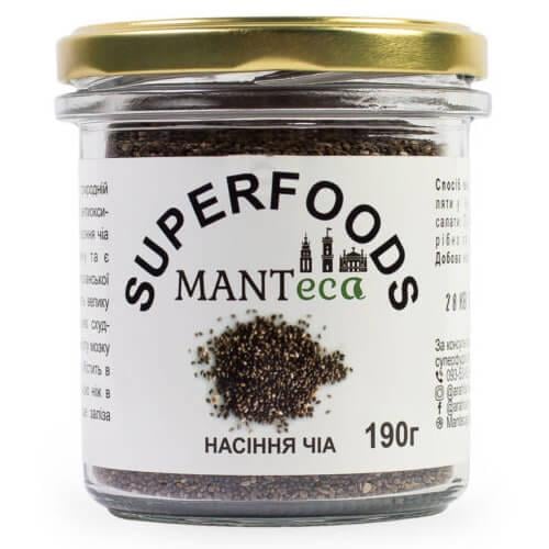 Насіння чіа Manteca Chia Seeds 190 г (MNT-9664)