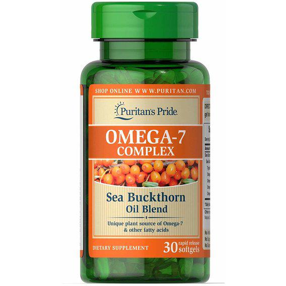 Омега 7 Puritan's Pride Omega-7 Complex Sea Buckthorn Oil Blend 30 Softgels Омега 7 Puritan's Pride Omega-7 Complex Sea Buckthorn Oil Blend 30 Softgels