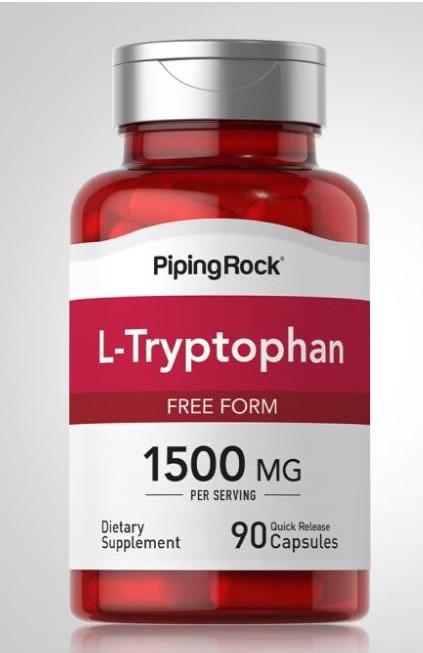 Триптофан L Piping Rock L-Tryptophan 1500 mg 90 Capsules
