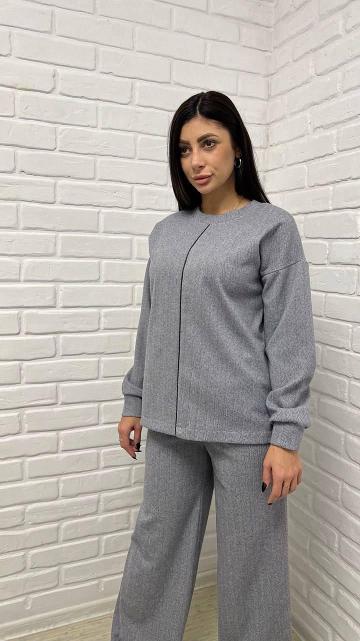 Костюм жіночий Кант брючний р. 46-48 Сірий (1835) - фото 7