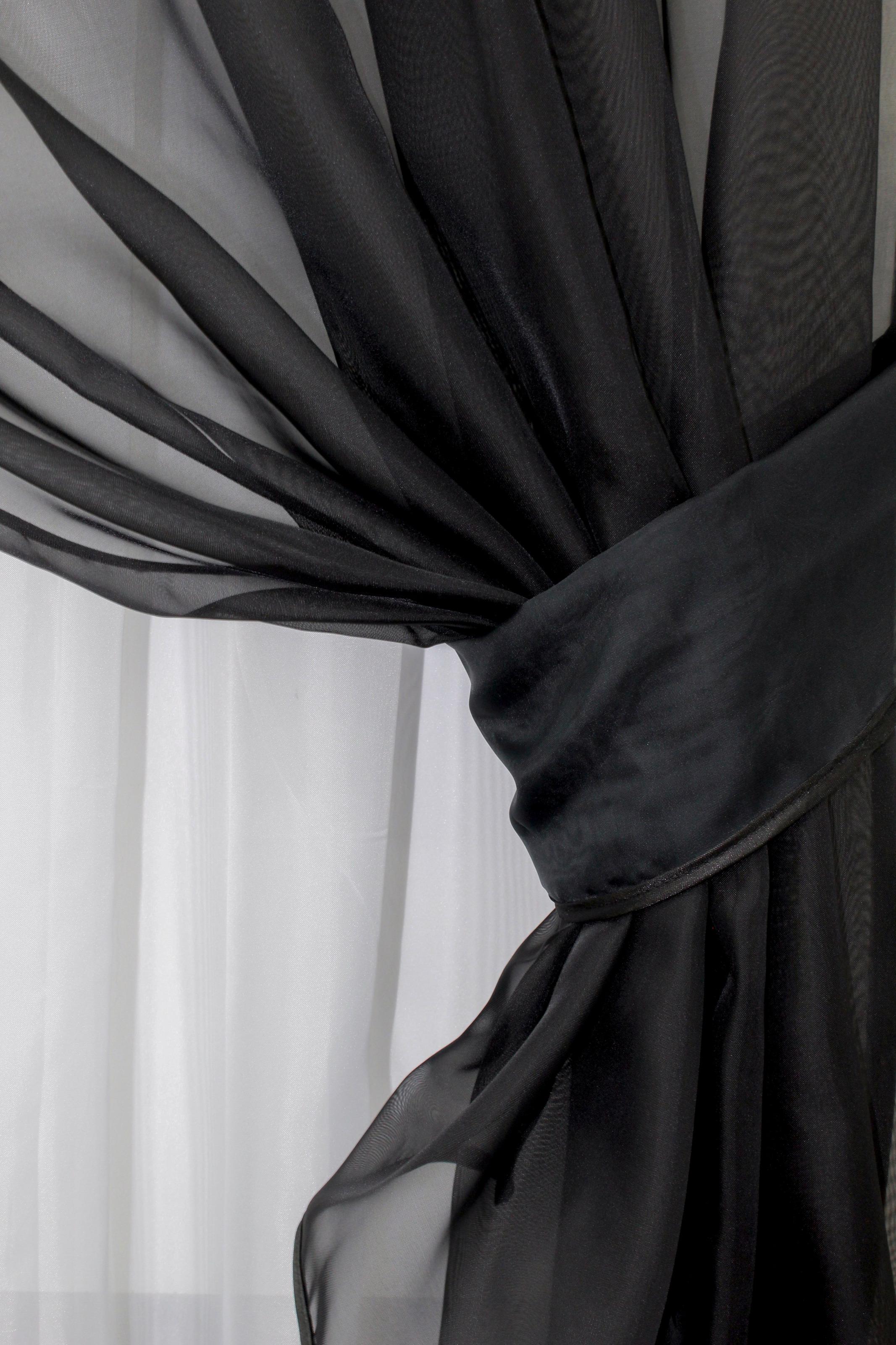 Занавеска кухонная VR-Textil № 018к с ламбрекеном 270х170 см Белый/Черный (50-318) - фото 3 Занавеска кухонная VR-Textil № 018к с ламбрекеном 270х170 см Белый/Черный (50-318) - фото 3