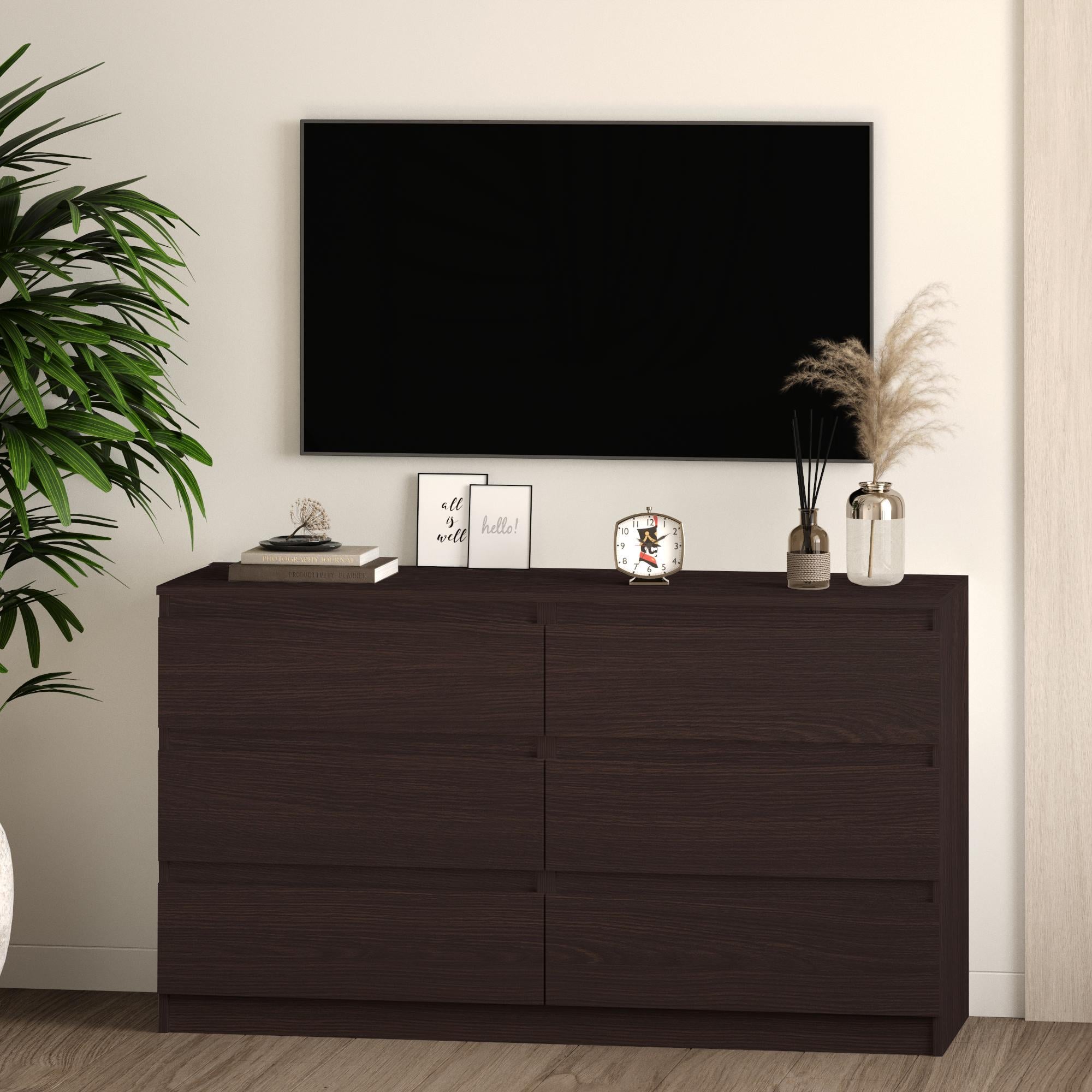 Комод на 6 ящиков без ручек Line TVF6 1400x450x800 мм Венге Магия