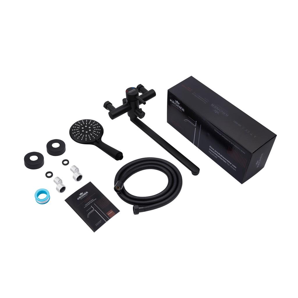 Смеситель-кран для ванной Kroner KRP Edelstahl Klassisch SCH070 (KR25651Y) - фото 4 Смеситель-кран для ванной Kroner KRP Edelstahl Klassisch SCH070 (KR25651Y) - фото 4