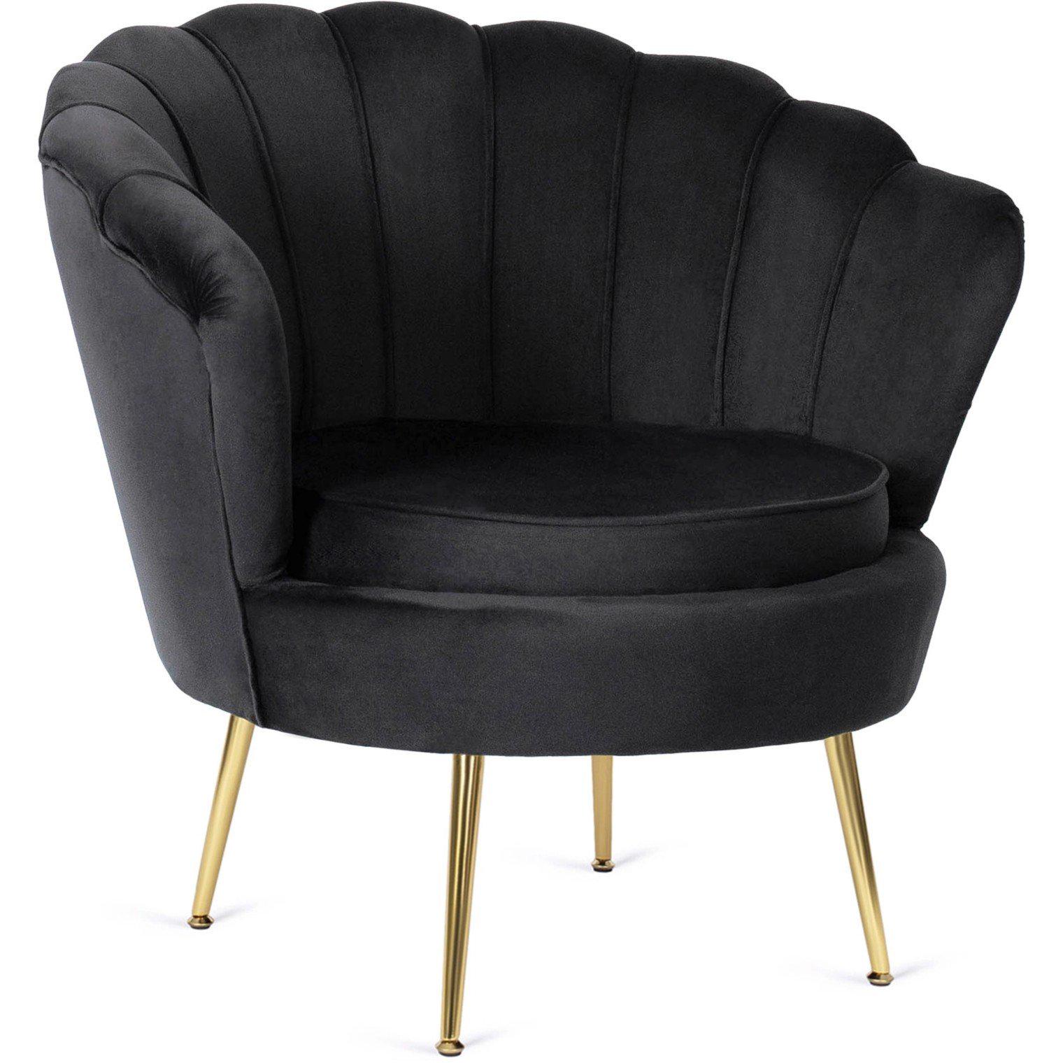 Кресло мягкое Mebel Elite ANGEL Welur Черный (ME.ANGEL/CZ/V/FW)