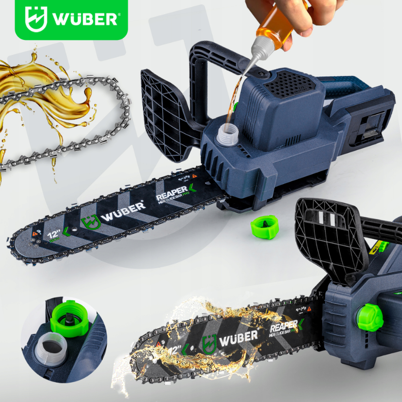 Пила аккумуляторная цепная Wuber 2 аккумулятора 4Ач 20В/шина 30 см - фото 10