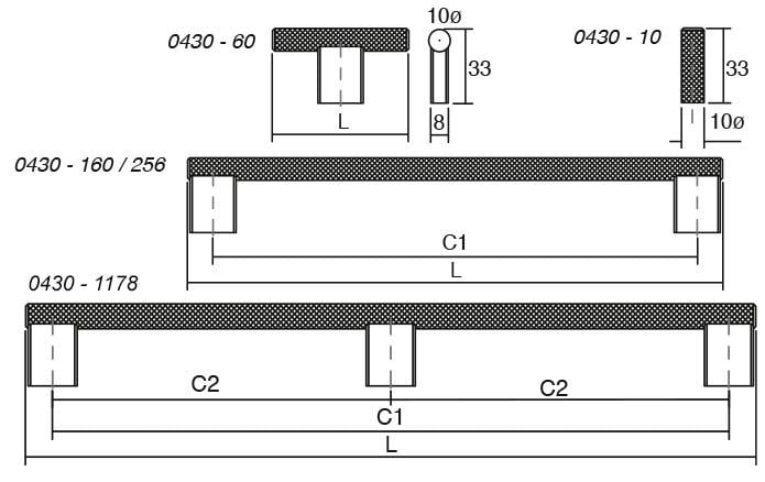 Ручка мебельная Viefe Graf 182x8 мм Черный (0430.160.L.30) - фото 3