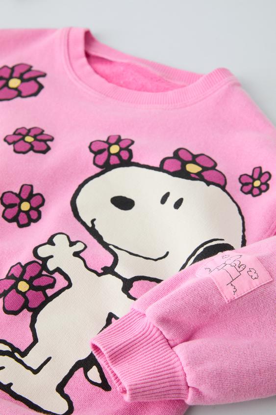 Свитшот на девочку Snoopy Zara 86 см Розовый (20739904) - фото 4