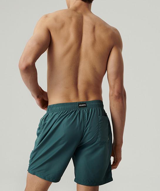 Шорти пляжні чоловічі Atlantic KMB-222 короткі з поясом на гумці зі шнурком M Смарагдовий (2596973193) - фото 2 Шорти пляжні чоловічі Atlantic KMB-222 короткі з поясом на гумці зі шнурком M Смарагдовий (2596973193) - фото 2