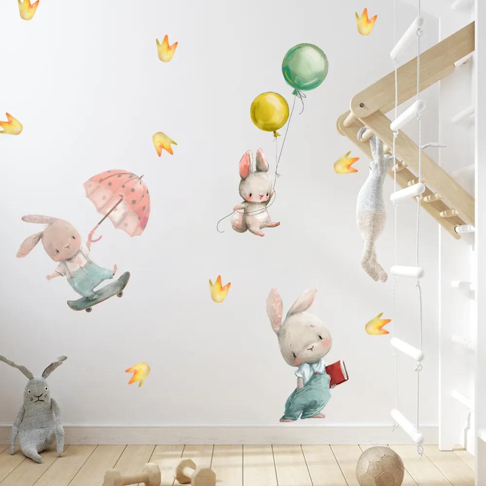 Наклейки вінілові Малята зайченя декоративні в дитячу кімнату 30х90 см - фото 6 Наклейки вінілові Малята зайченя декоративні в дитячу кімнату 30х90 см - фото 6